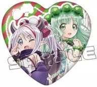 ブシロドノミコト & ブロッコデス "Reiwa de the Character Trading Heart-shaped metal badge"