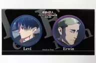 Levi Ackerman & Elvin Smith, Virtual 3D Figure Set metal badge Set "Ataque a los Titanes ×hexaride Wall Maria : Final Recapture"
