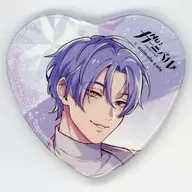 玖夜 "NU : Carnival 1st Anniversary×animatecafe Trading Heart-shaped metal badge 1st Anniversary ver."