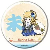 Karina Lyle "TIGER & BUNNY 2 metal badge 04. Zodiac ver. Graph Art Illustration"