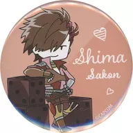 Shima Sakon Marugata metal badge "Kapu Demarquía Devil Kings Chocolate Party! Demarquía" Premio D-24