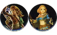 Zelda 76 mm metal badge 2 piezas set "Switch Soft The Legend of Zelda Tears of the Kingdom" animate Purchase benefits