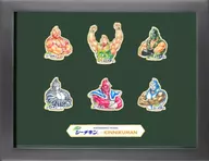 Original Set of 6 Pins "KINNIKUMAN x Oil-free Canned Tuna" GO! GO! Asatan! Campaign 2nd Prize B Winner