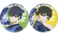 "Blu-ray Blue Lock Vol. 1" A-on STORE metal badge (2 pieces) set "Blu-ray Bluelock Vol. 1" A-on STORE Purchase benefits with jacket illustration for each volume of Kiyoichi & Hachirakumawari.