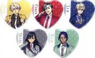 Normal 5-type set "HIGH CARD Drawing Trading Heart metal badge"