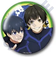 潔世一＆蜂楽廻 ちょいデカ缶バッジ スペシャルイラスト ver. A 「ブルーロック」