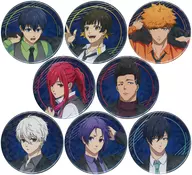8-type set "Bluelock POPUP SHOP in Akihabara skimmer Store & TSUTAYA Hologram metal badge (65 mm) 02. Suit ver. Drawing illustration"