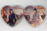 Xiao Zhan (Wei Muen) & Wang Kazuhiro (Ai Boki) Heart metal badge Set D (2-piece Set)' Petition'