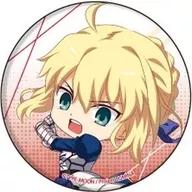 Saber "metal badge MELTY BLOOD : TYPE LUMINA 04. Mini Character Illustration"