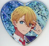 Yoshihisa HOSHINO AIKAI (Aqua) B (Full-body) Heart-shaped hologram metal badge' Suki no Ko'