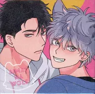 Ginoki x Hayato (with ambiguous wolf / logo) hologram metal badge "Prism Chance Suehiromachi Online KUJI" D-5 Prize