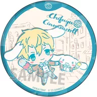 Chifuyu Matsuno and Cinnamoroll "Tokyo Revengers × Sanrio Character Connectors POP UP SHOP in TSUTAYA Hologram metal badge SD"