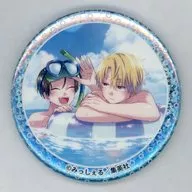 真柴現寿＆古嵐夢路(海) ホログラム缶バッジ 「DMMスクラッチ! 誰か夢だと言ってくれ ～アメリカンダイナーver.～」 E-8賞