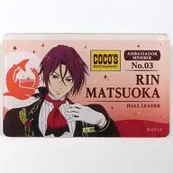 Rin Matsuoka Coco's Ambassador Acrylic Badge "Coco's x Theatrical Free!? the Final Stroke? 2023"