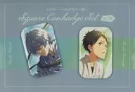 Narukinomiya Minato & Nikaido 永亮 Square metal badge Set (Light and Shadow)' Tsurune - A Connected Shot'