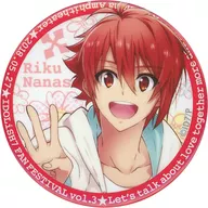 Riku Nanase "Idolish Seven Fan Thanksgiving Vol. 3 ~ Kimi to Morex2 Ai wo Hanashi! ~ metal badge"