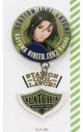 "STATION IDOL LATCH! POP-UP SHOP エキメン General Election Business Trip Shopping Center" Yurayura metal badge with Kaya Marihitoembu Rem charm.