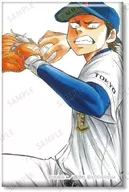 Yoichi Kuramochi "Ace of Diamond ActII Trading Cover Illustration Square metal badge"