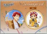 Asahi Shiina metal badge Set "Free! Series Wonderful Birthday Party!"