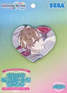 Toun Akihito brillante con forma de corazón grande metal badge "Music Video" Vol. 1 "プロジェクトセカイ Colorful Stage! feat. Miku Hatsune"