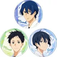 A. Narinomiya Minato & Takikawa Masaki & 竹早 Shizuya metal badge 3-piece set "Theatrical version of Tsurune - The first shot -"