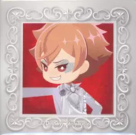 エース・トラッポラ スクエア缶バッジ プラチナジャケットver. 「ディズニー ツイステッドワンダーランド」 エースの誕生日記念グッズ