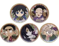 5-Variety Set "Demon Slayer: Kimetsu no Yaiba ×ufotable Cafe / Machi ★ Asobi CAFE New Year Event 2024 Omi KUJI metal badge"