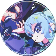 "Virtual YouTuber Hololive Midnight Grand Orchestra Exhibition MIDNIGHT MISSION MGO BUTTON BADGES metal badge" by Seisui & Taku Inoue (facing each other)