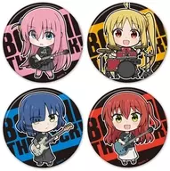 B. Hitori & Niji Natsu & Ryoo & Ikuyo (Band T-Shirt Ver.) Can Badge 4 Pieces Set "Bocchi, Za Roku!"