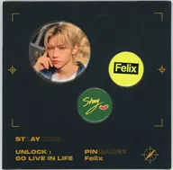 "Unlock : GO LIVE IN LIFE" 3 types of Felix (Stray Kids) pin) pin badges