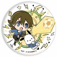 "INAZUMA ELEVEN × Sanrio Character Connectors metal badge 03. Mini Character Illustration" by Fidio Ardenna × Pochakko "