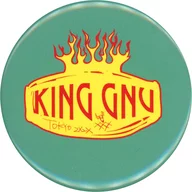 King Gnu (Green x Yellow) metal badge "King Gnu Stadium Live Tour 2023 CLOSING CEREMONY" venue limited Gachagacha prize