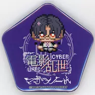 Mitsuhide "マガツノート ×cafe & bar MENU : Chameshi Ransei (Cafe Wars) ~ Even in a Cafe! Stoneware ~ metal badge dot picture illustration ver."