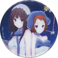 Eru & Maya Flower Hologram Big metal badge "Hyouka"