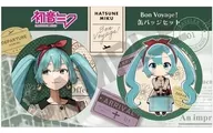 Hatsune Miku metal badge 2-Piece Set Green "VOCALOID"