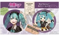 Hatsune Miku metal badge 2-Piece Set Purple "VOCALOID"