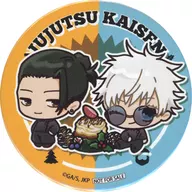 Satoru Gojo & Natsu Yuketsu (Kaedama / Tamaori ver. / Drawing) Original metal badge "Jujutsu Kaisen x Pre-roll" Xmas Pre-cake 2023 Purchase benefits