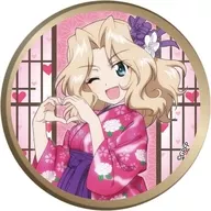 Kei "Girls & Panzer Final Chapter : POP UP SHOP in TSUTAYA can badge 13. Hakama ver. Ilustração original"