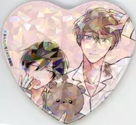 Arata Rokka Illustration Kirakira ☆ Hologram Heart metal badge "The Oni Boss, Gokuji-san wants to be exposed." BL Award 2023 Goods