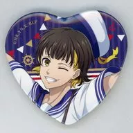 Hachirakumawari "Blue Rock Pop Up Shop Tokyo Anime Center in DNP PLAZA SHIBUYA Painted Heart metal badge (Marine Look)"