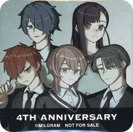 Collection drawing 4th Anniversary ver. Square metal badge "MILGRAM - Milgram - 4th Anniversary POPUP STORE in loft drawing 4th Anniversary ver. Trading metal badge" Animate limited box Purchase benefits