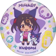 MIHARI OYAMA x KUROMI (DEFORMED NAME) "MY BIG BROTHER IS OVER! X Sanrio Character CARTS metal badge"