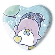 タム(パープル) 「はぴだんぶい ホログラムハート型缶バッジ 02.グラフアートイラスト」