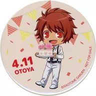 ITTOKI OTOYA special metal badge "Utano Prince Sama ♪ Hijirikawa Masato Birthday Celebration Fair" Animate target products Purchase benefits