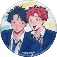 久喜わかめ(SYURIAN) 「学生たちの初デートプラン＠池袋 BLフェア by eeo 缶バッジ 01/ブラインド(描き下ろしイラスト)」