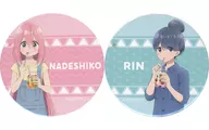 Rin Shima & Kagamihara Nadeshiko / Background Name metal badge Set (2 Pieces) "Minna no KUJI Laid-Back Camp△ SEASON3" F Prize