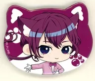 "STATION IDOL LATCH! Collaboration Cafe Racchi Cat Cafe Trading Cat metal badge B Group" by Yuri KoTORIYU