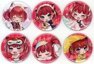 全6種セット 「バーチャルYouTuber 赤見かるび×Clove Lounge Cafe＆Bar POP UPストア2023 缶バッジ」