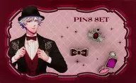 黒崎蘭丸 ピンズセット Ceremony Rosettes Ver. 「うたの☆プリンスさまっ♪」 SHINING STORE2024グッズ
