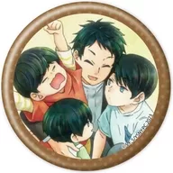 Collection' Four brothers of the Yunoki clan. metal badge, 02. Scene photograph illustration'